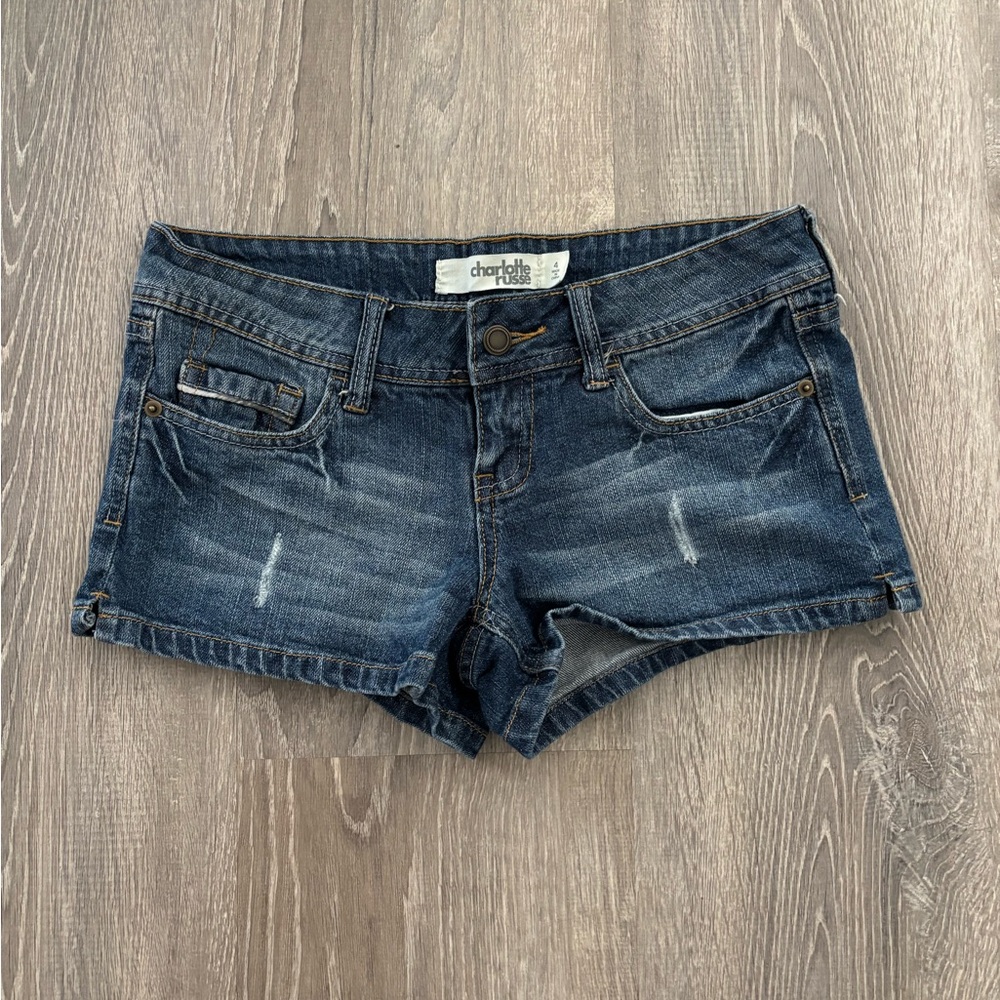 Vintage Y2K Charlotte Russe Low Rise Denim Shorts (4)